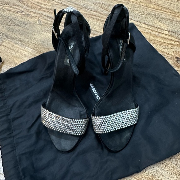 DOLCE & GABBANA HIGH HEEL SATIN SANDALS - Picture 1 of 10